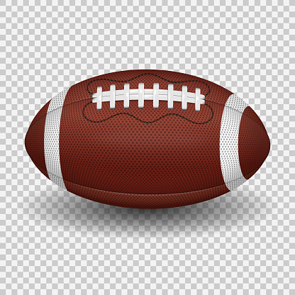 American football ball. realistic icon. vector illustration isolated on transparent background