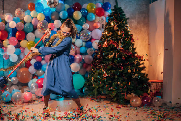 istock Dancing and cleaning after party 1184622988