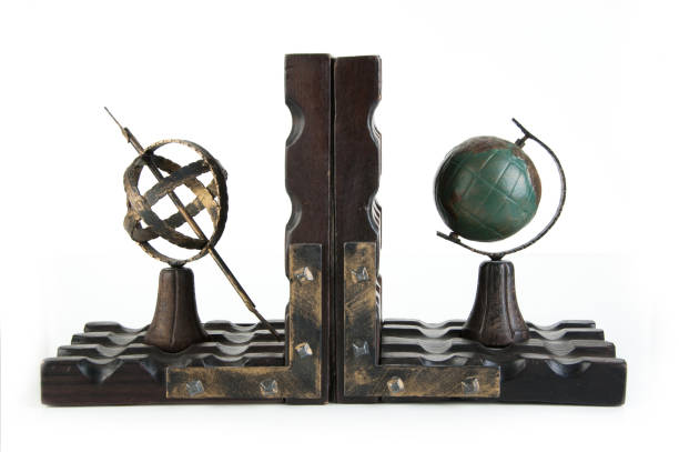 istock Antique book ends on a white background 1184623098