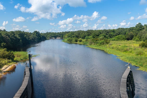 река или водный путь во флориде, сша - florida state стоковые фото и изображения