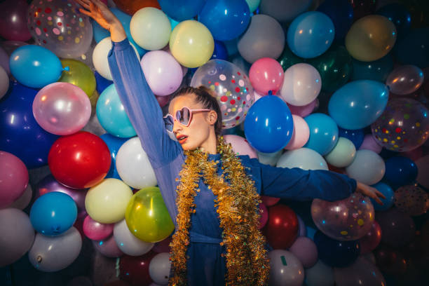 istock Party girl having fun on new year 1184623974