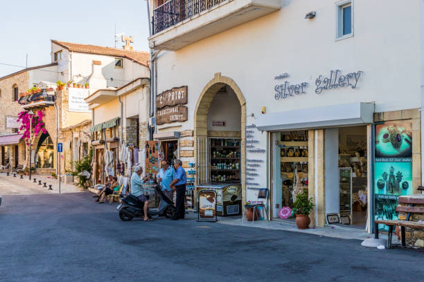 Lefkara cyprus. August 27 2019. A view of a souvenir shop in Lefkara Village cyprus