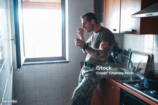 Food Is Fundamental To Staying Strong Stock Photo - Download Image Now - Military, Eating, Armed Forces