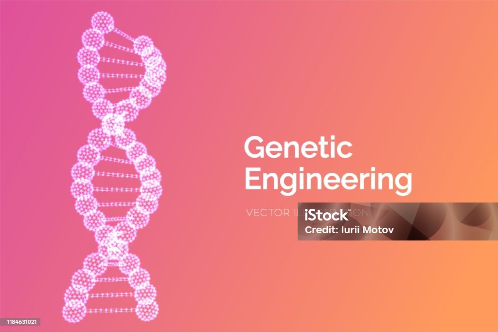 Editable Dna Structure Dna Sequence Wireframe Dna Molecules Structure Mesh Dna Code Editable ...