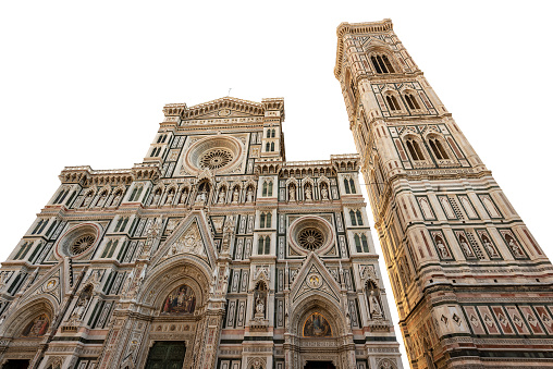 Duomo of Santa Maria del Fiore isolated on white - Florence cathedral