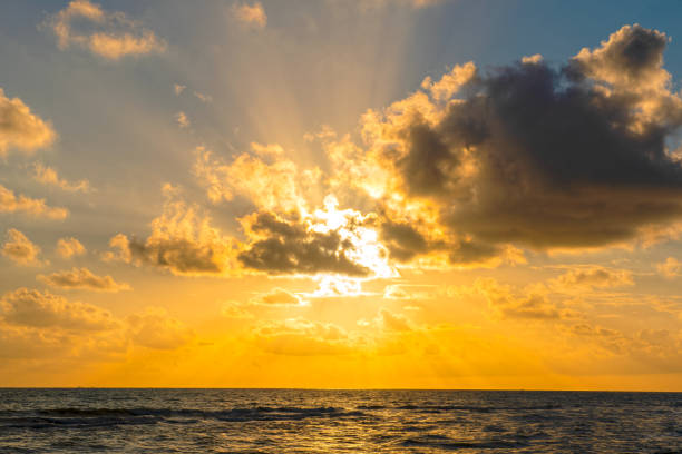istock Sky and clouds with a beautiful light morning in the sea 1184631072