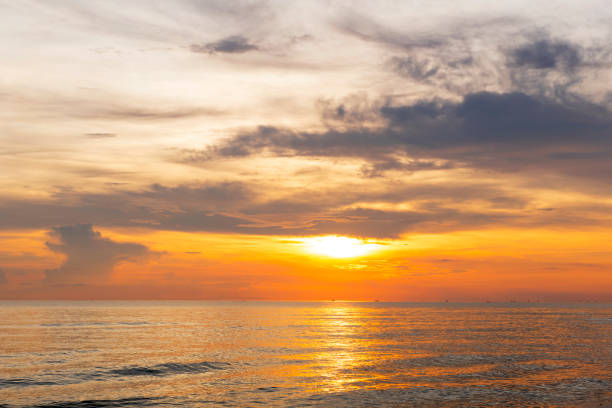istock Sky and clouds with a beautiful light morning in the sea 1184631414