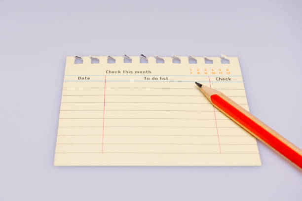 istock Monthly scheduler and pencil 1184633662