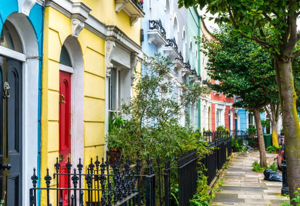 istock Colourful Homes in London, UK. 1184634325
