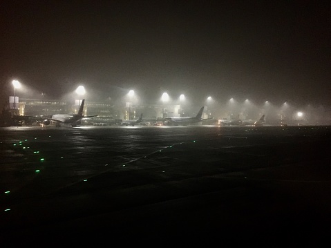 Airport at night