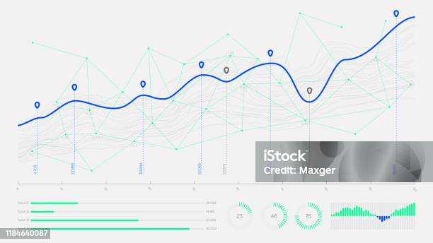 Threads Data Graphics Digital Business Analytics Concept Data Threads Graphic Visualization ...