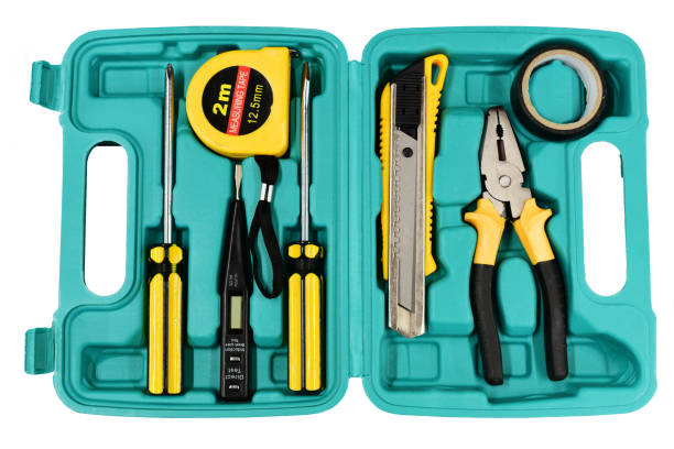 istock Set of tools for repairing electrical wiring 1184648067