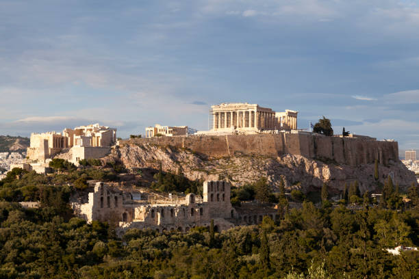 Acropolis of Athens The Acropolis of Athens is an ancient citadel located on a rocky outcrop above the city of Athens and contains the remains of several ancient buildings of great architectural and historic significance, the most famous being the Parthenon. athens greece photos stock pictures, royalty-free photos & images
