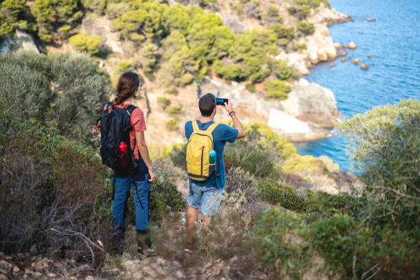 istock Young Spanish Male Backpacker Taking Smart Phone View Photo 1184651765