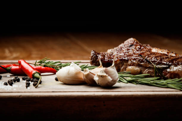 istock steak from beef, steak with vegetables, proper nutrition, healthy food, 1184653630