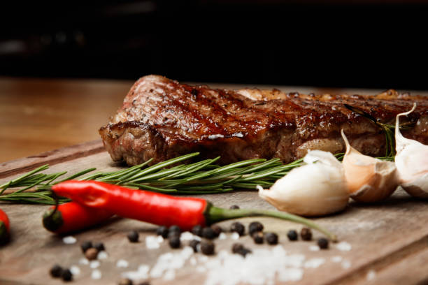 istock steak from beef, steak with vegetables, proper nutrition, healthy food, 1184653712
