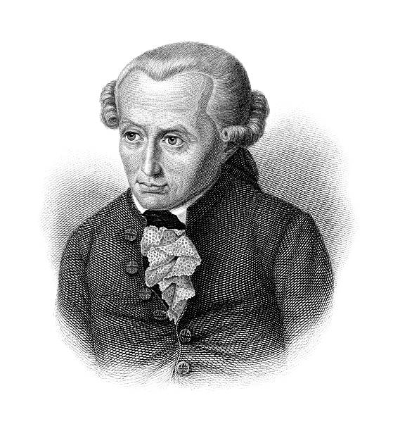 Portrait of Immanuel Kant  immanuel stock illustrations