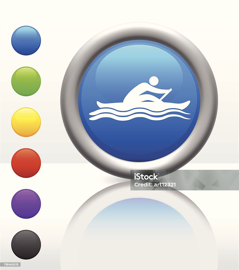 Rudern Symbol auf internet-button - Lizenzfrei Biegung Vektorgrafik