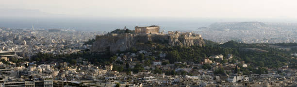 istock Panoramic view of Athens, Greece. Parthenon in background. 1184655986