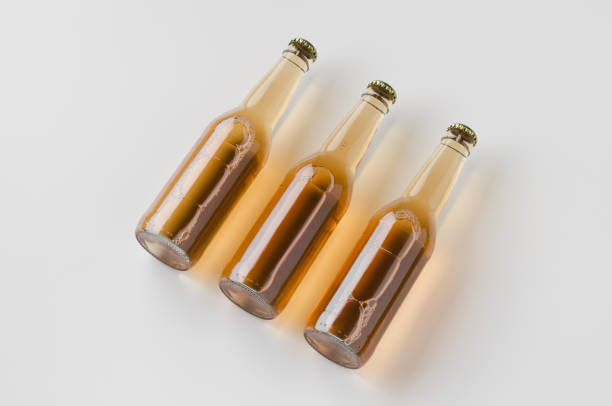 istock Clear longneck beer bottle mockup. 1184656942