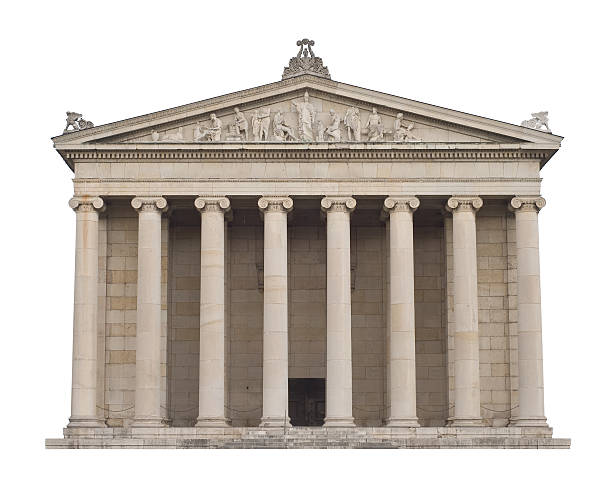 klassische griechische architektur. - colonnade stock-fotos und bilder
