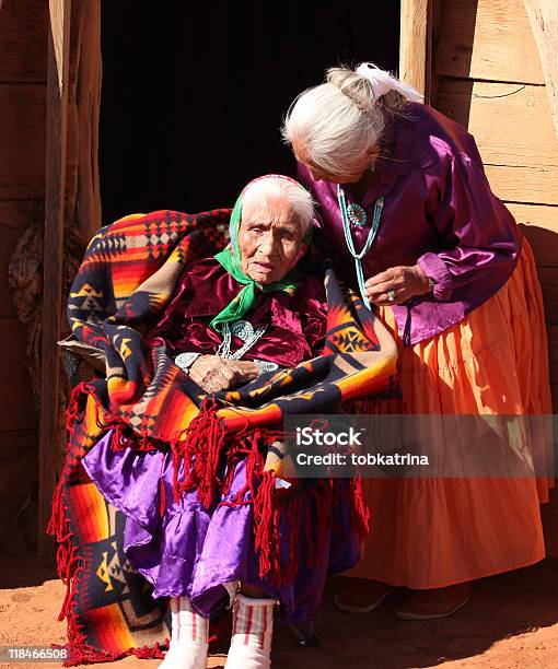 Family Of 2 Navajo Women Stock Photo - Download Image Now - Navajo Hogan, Navajo Culture, Senior Adult