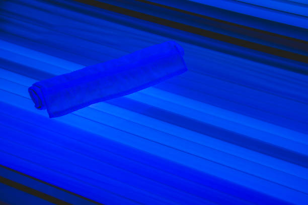 istock Towel in Tanning bed 1184668953