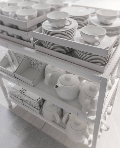 istock ceramic teacups and teapots on sale 1184672204