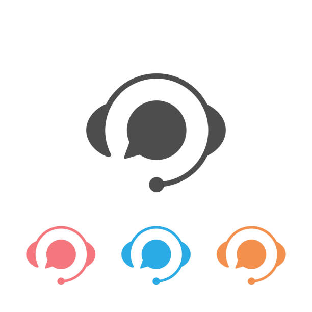 ilustrações de stock, clip art, desenhos animados e ícones de support with speech bubble on white background. flat vector support icon set design - customer service representative white background support customer