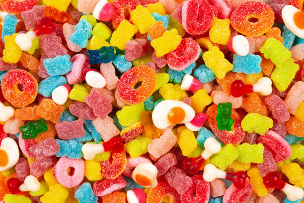 istock Assorted gummy candies. Top view. Jelly  sweets. 1184675674