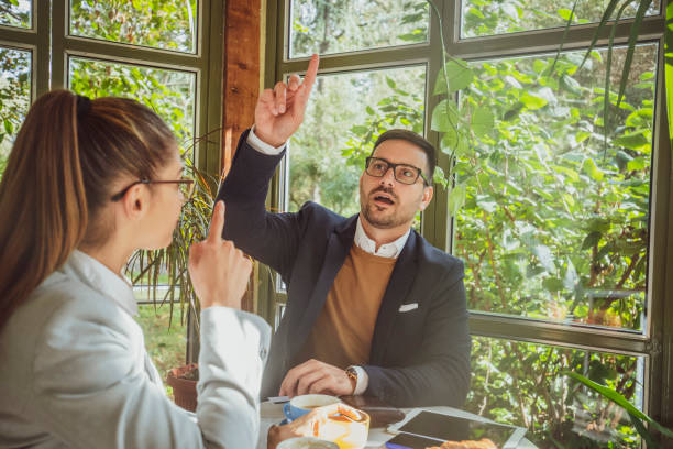 istock Early business meeting over breakfast 1184678788