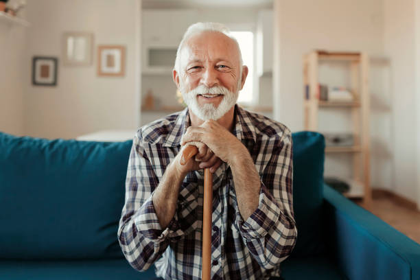 istock Portrait of Happy Senior Man 1184688324