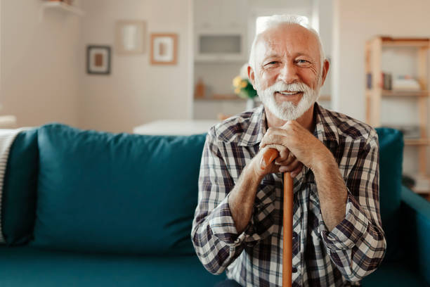 istock Portrait of Happy Senior Man 1184688326
