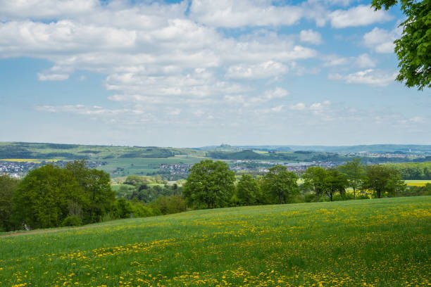 istock View over the hills near Wetzlar in spring. 1184691639