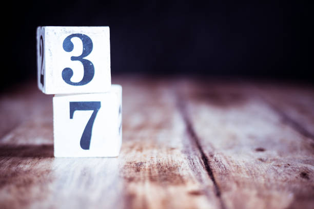 istock Number 37, thirty seven, three and seven - date, anniversary, birthday 1184694923