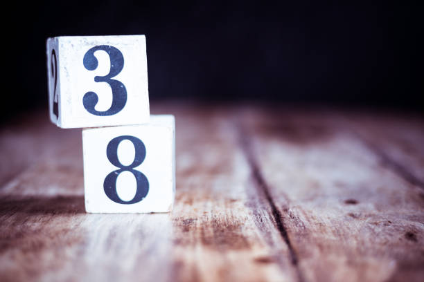 istock Number 38, thirty eight, three and eight - date, anniversary, birthday 1184694932