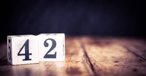 istock Number 42, forty two, four and two - date, anniversary, birthday 1184694946
