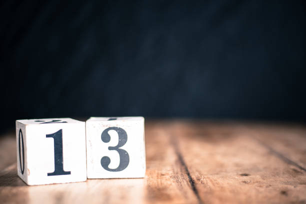 istock Number 13, thirteen, one and three - date, anniversary, birthday 1184694976