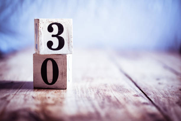 istock Number 30, thirty, three and zero - date, anniversary, birthday 1184695045