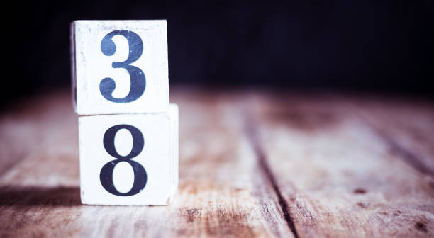 istock Number 38, thirty eight, three and eight - date, anniversary, birthday 1184695307