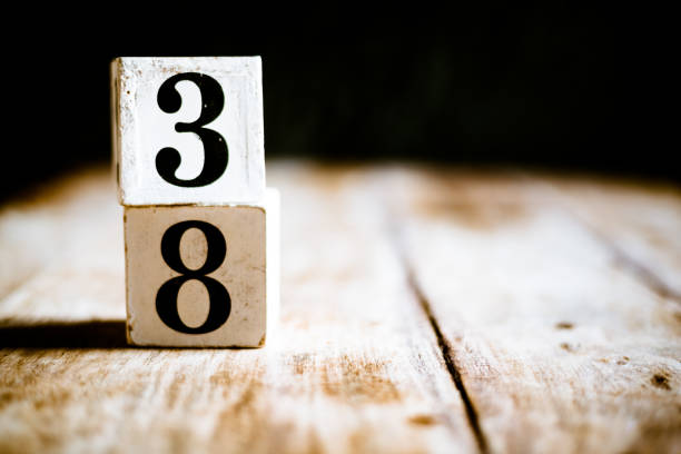 istock Number 38, thirty eight, three and eight - date, anniversary, birthday 1184695596