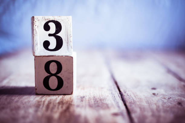 istock Number 38, thirty eight, three and eight - date, anniversary, birthday 1184695664