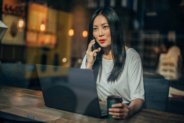 istock Busy woman on a coffee break 1184698080