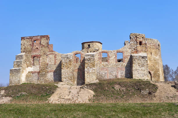 un castello formalmente ospita castellani che hanno sollevato il castello nel xiii secolo - bishop georgia foto e immagini stock