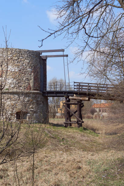 un castello formalmente ospita castellani che hanno sollevato il castello nel xiii secolo - bishop georgia foto e immagini stock