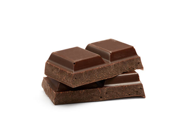 istock Cubes of dark chocolate 1184708716