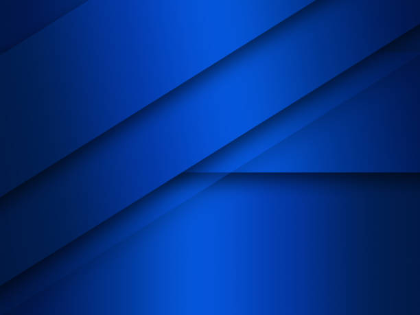 istock Modern blue background overlap paper with blank space for your text 1184708826