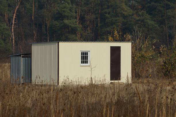 istock one metal trailer with window and a door 1184709781