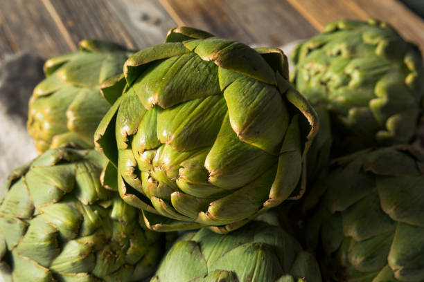 istock Raw Green Organic Artichokes 1184710984