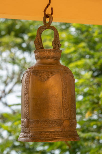 istock Brass bell at Wat Phra Yai temple, Ko Samui Island, Thailand. 1184710996